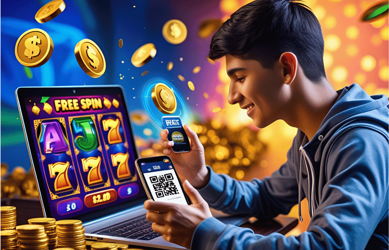 Pemain mengamati sinyal slot gacor sebelum spin pertama